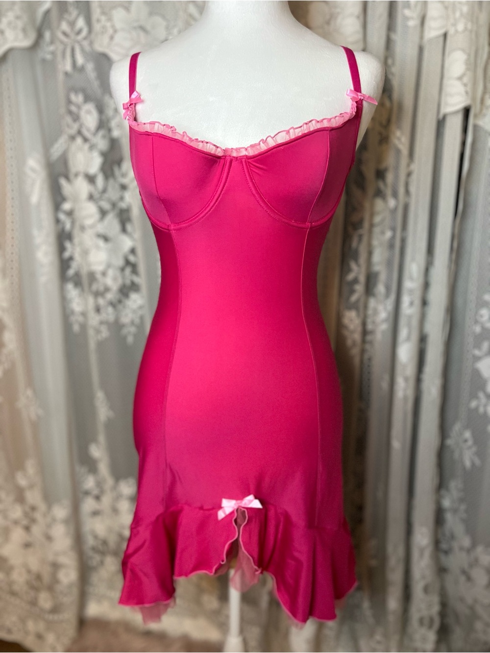 Victoria's Secret Bright Pink Push-Up Bra Dress